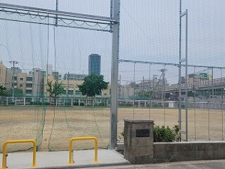 防球柵工事を施工致しました。ー大阪市浪速区ー